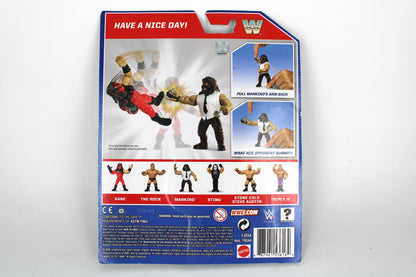 Mankind WWE Retro Series 2 Figure — Card Back with Series 2 Lineup and Action Feature Instructions