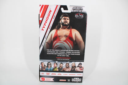 Typhoon WWE Elite Greatest Hits Figure — Card Back with Wave Lineup