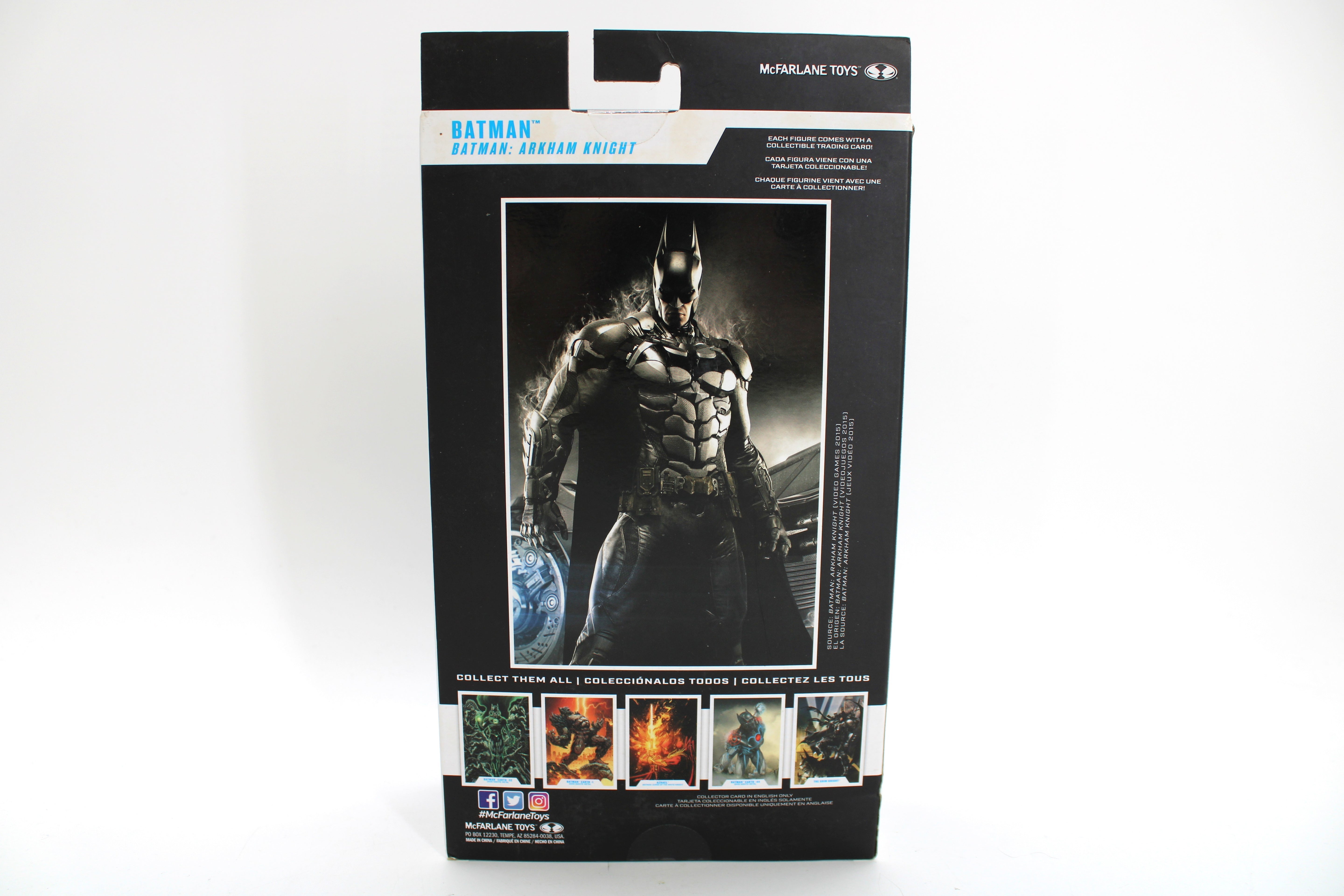 Batman Arkham Knight DC Multiverse 7-Inch Figure — Box Back with Game Art and Collect Them All Strip