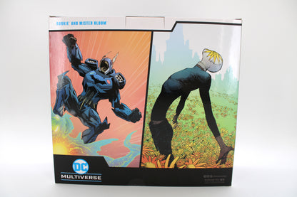 Rookie & Mister Bloom DC Multiverse Gold Label 2-Pack — Box Back with Comic Art Panel