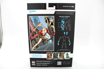Batman JLA DC Multiverse 7-Inch Figure — Card Back with Plastic Man BAF Assembly Diagram