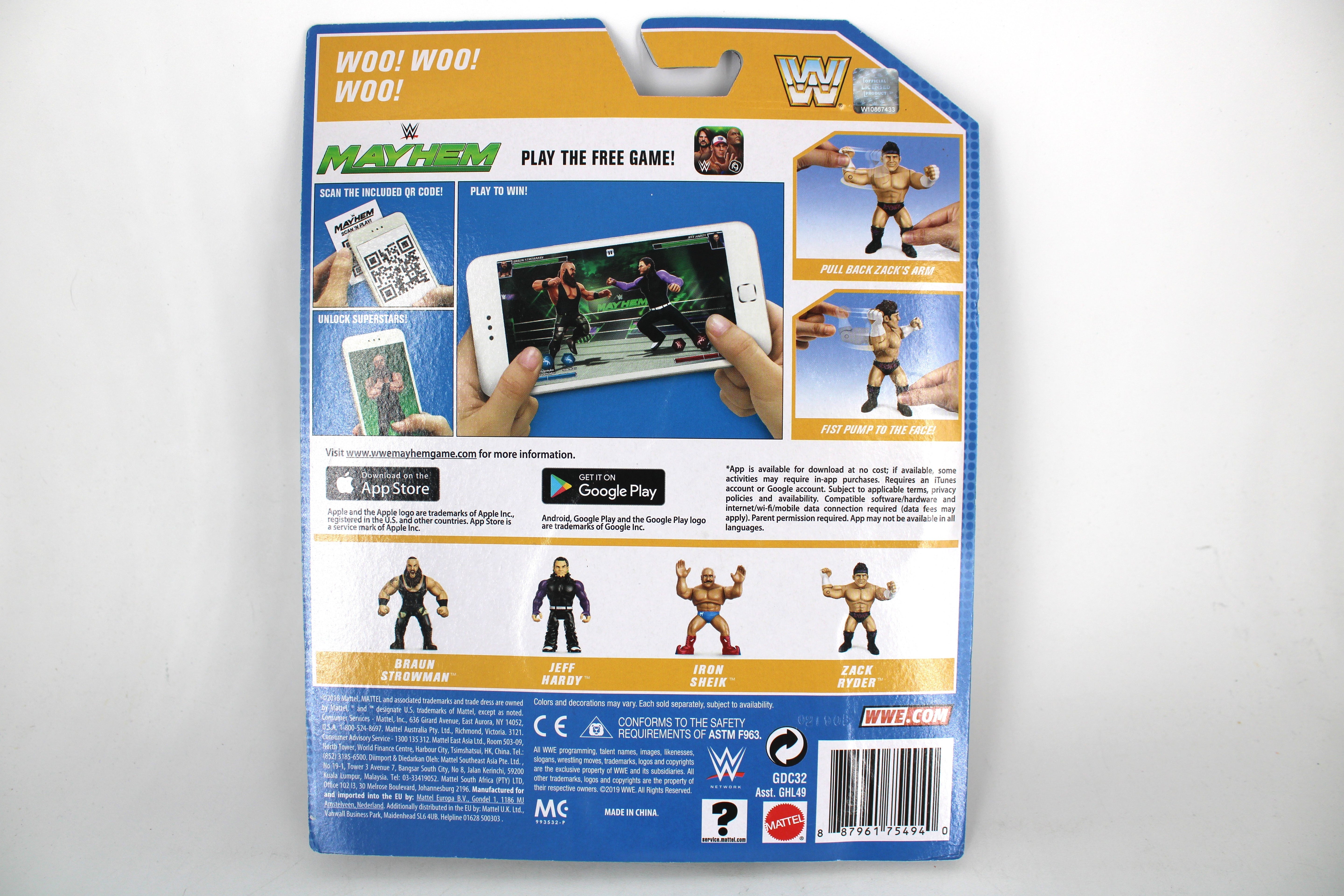 Zack Ryder WWE Retro Series 2018 Carded Figure — Card Back