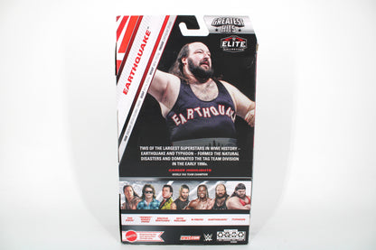 Earthquake WWE Elite Greatest Hits Series 3 — Card Back with Full Series Lineup