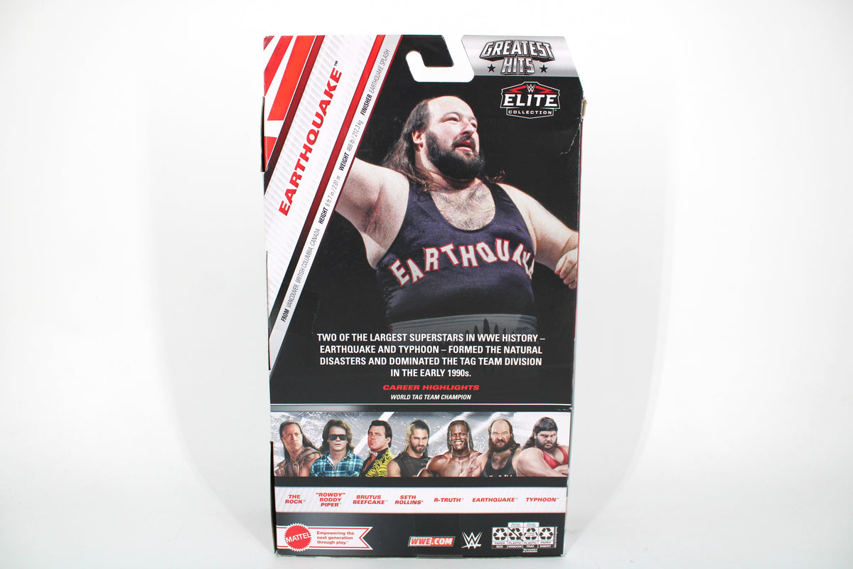 Earthquake WWE Elite Greatest Hits Series 3 — Card Back with Full Series Lineup