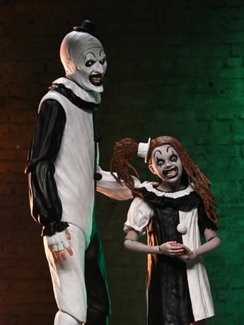 Art the Clown & Little Pale Girl Terrifier 2 NECA Ultimate 7-Inch Two-Pack — Side View Both Figures