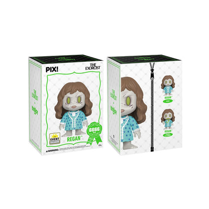 Regan Exorcist Pix! Vinyl Figure — Box Front and Box Side Showing Hero and Chase Variants