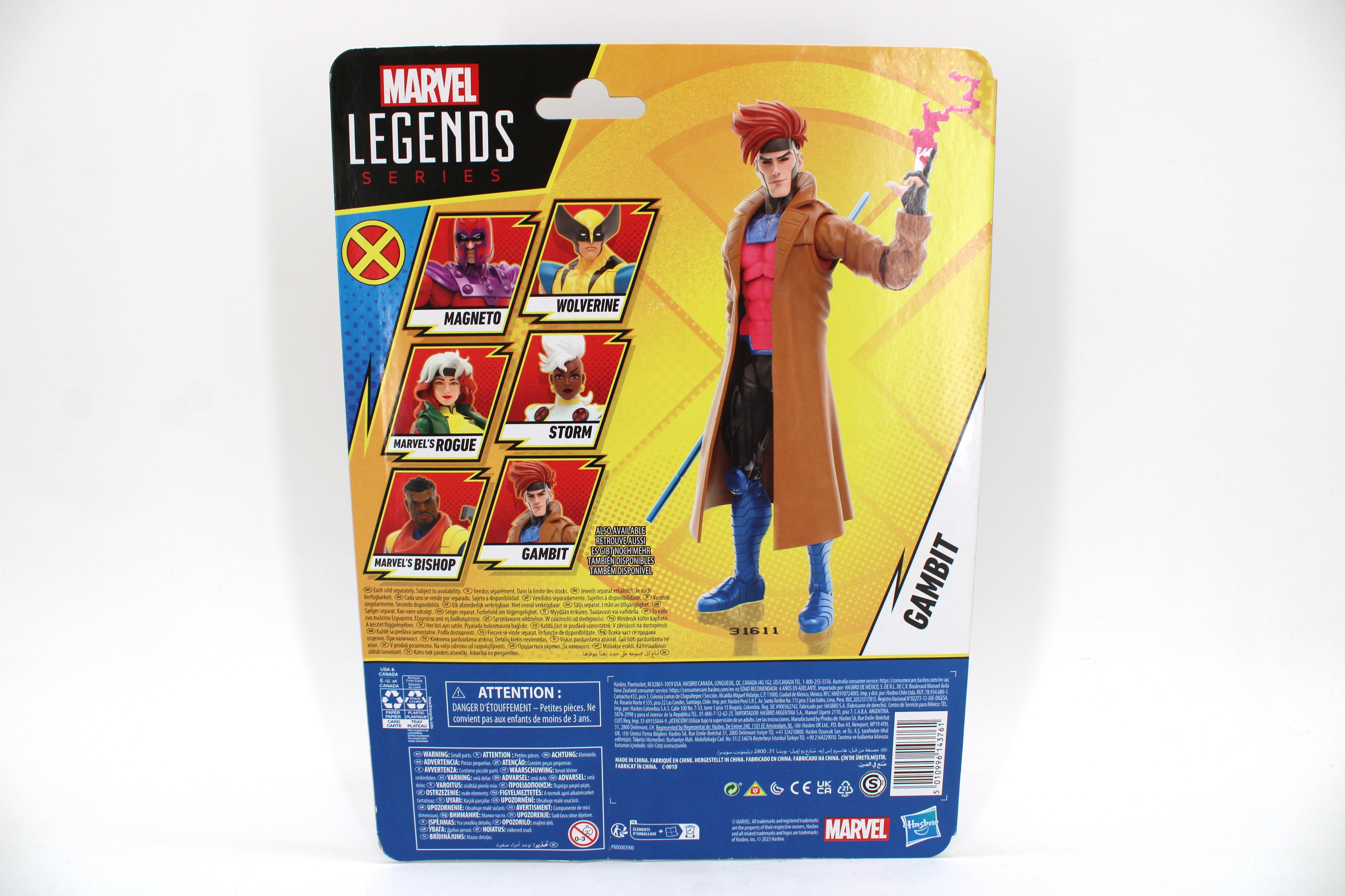 Gambit Marvel Legends X-Men '97 Figure — Card Back View with Wave-Mates