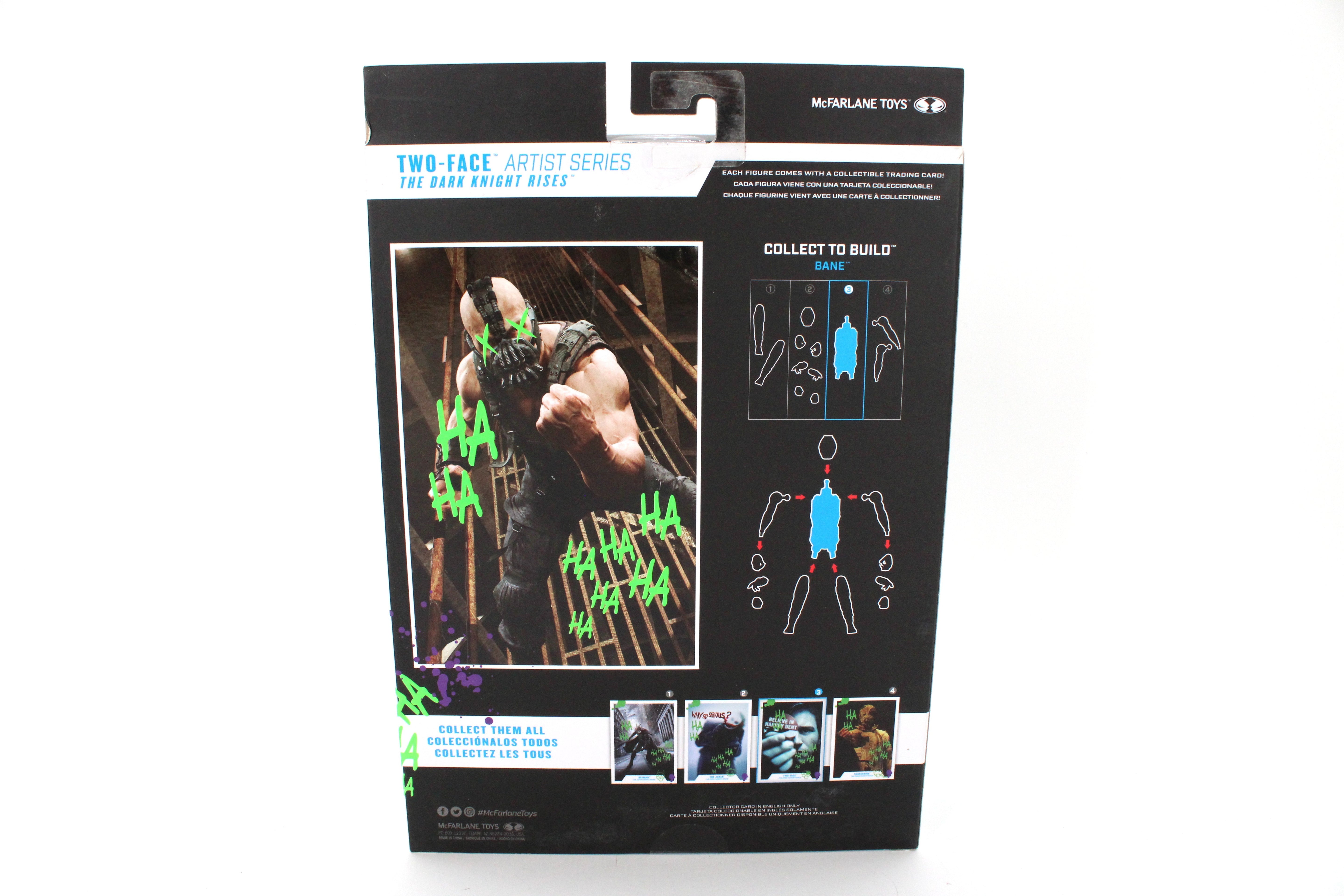 Two-Face DC Multiverse Gold Label Artist Series — Card Back with Bane Collect to Build Assembly Diagram