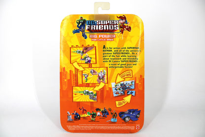 Lex Luthor DC Super Friends 2007 Carded Figure — Card Back Showing Full Wave Lineup and Build-a-Pic Series