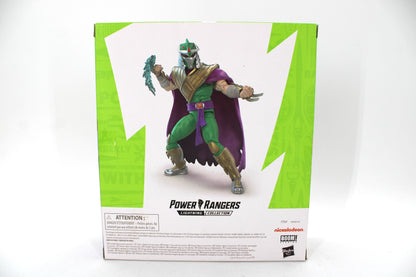 Morphed Shredder Power Rangers X TMNT Lightning Collection — Box Back with Posed Figure Art