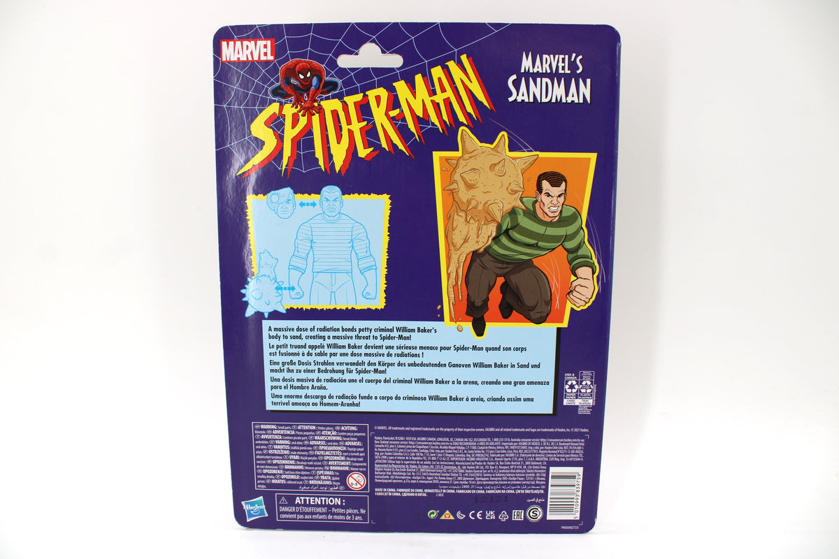Sandman Marvel Legends Retro 6-Inch Figure 2021 — Card Back