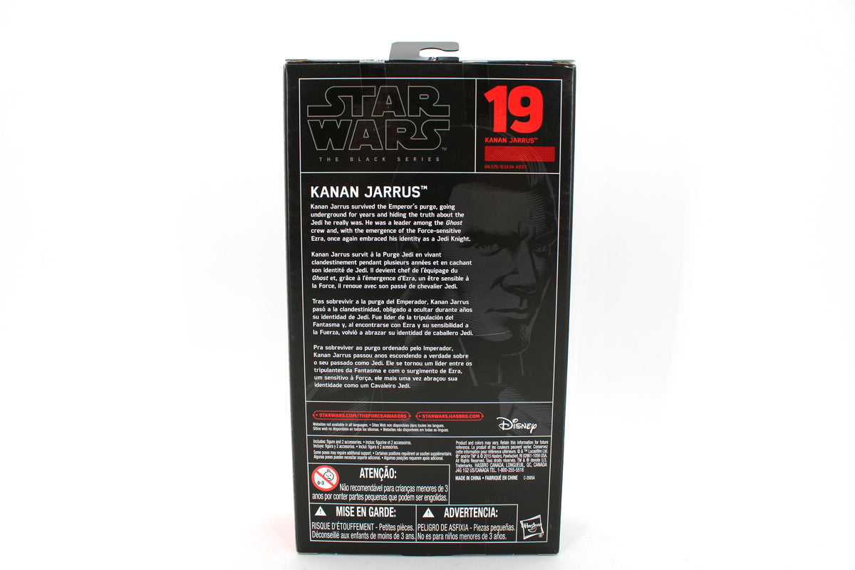 Kanan Jarrus Star Wars Black Series 6-Inch Figure — Card Back