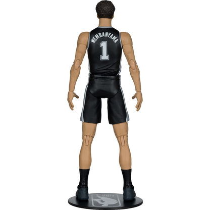 Victor Wembanyama McFarlane SportsPicks 6-Inch Figure — Back View Showing Jersey Name & NBA Base