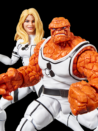 Future Foundation Thing & Invisible Woman Marvel Legends 6-Inch — Articulation Pose Close-Up