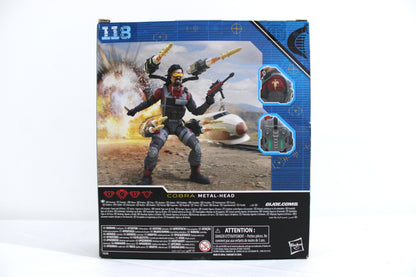 Metal-Head GI Joe Classified Series 6-Inch Deluxe Figure — Box Back View with Action Photography and Callout Insets