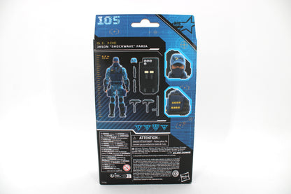 Shockwave G.I. Joe Classified Series #105 6-Inch Figure — Box Back View with Accessory Layout