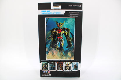 Superman Energized Unchained Armor DC Multiverse Gold Label Figure — Card Back