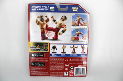 Shinsuke Nakamura WWE Retro 2018 Carded Figure — Card Back with Wave Lineup and Kinshasa Action Feature Instructions
