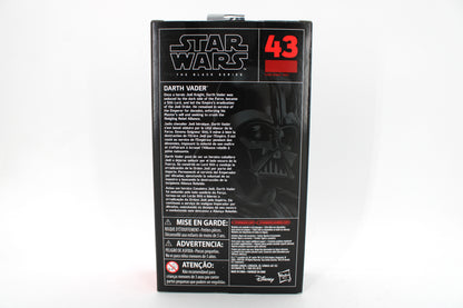 Darth Vader Black Series 6-Inch Figure #43 — Box Back with Multilingual Bio and Series Number