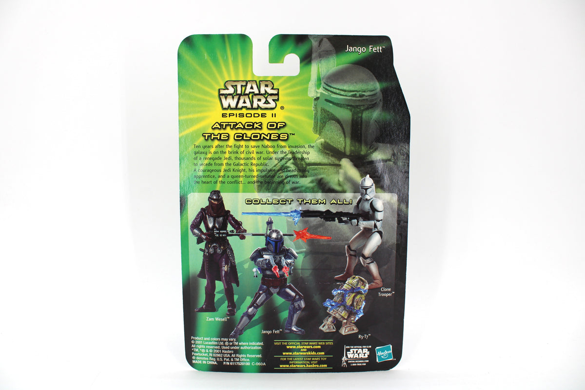 Jango Fett Star Wars AOTC Sneak Preview 3.75-Inch Figure — Card Back