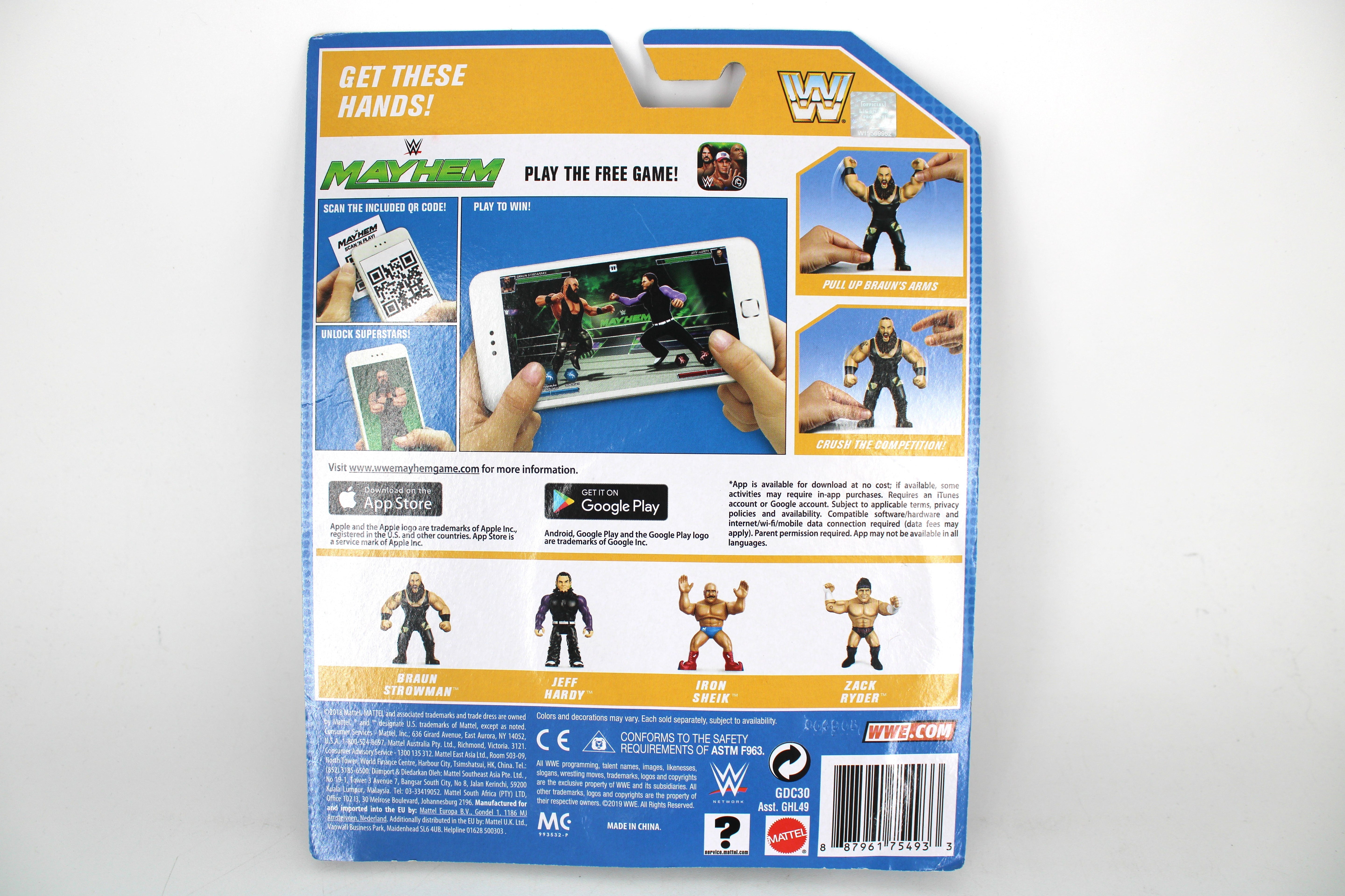 Braun Strowman Mattel WWE Retro Series 2018 Figure — Card Back