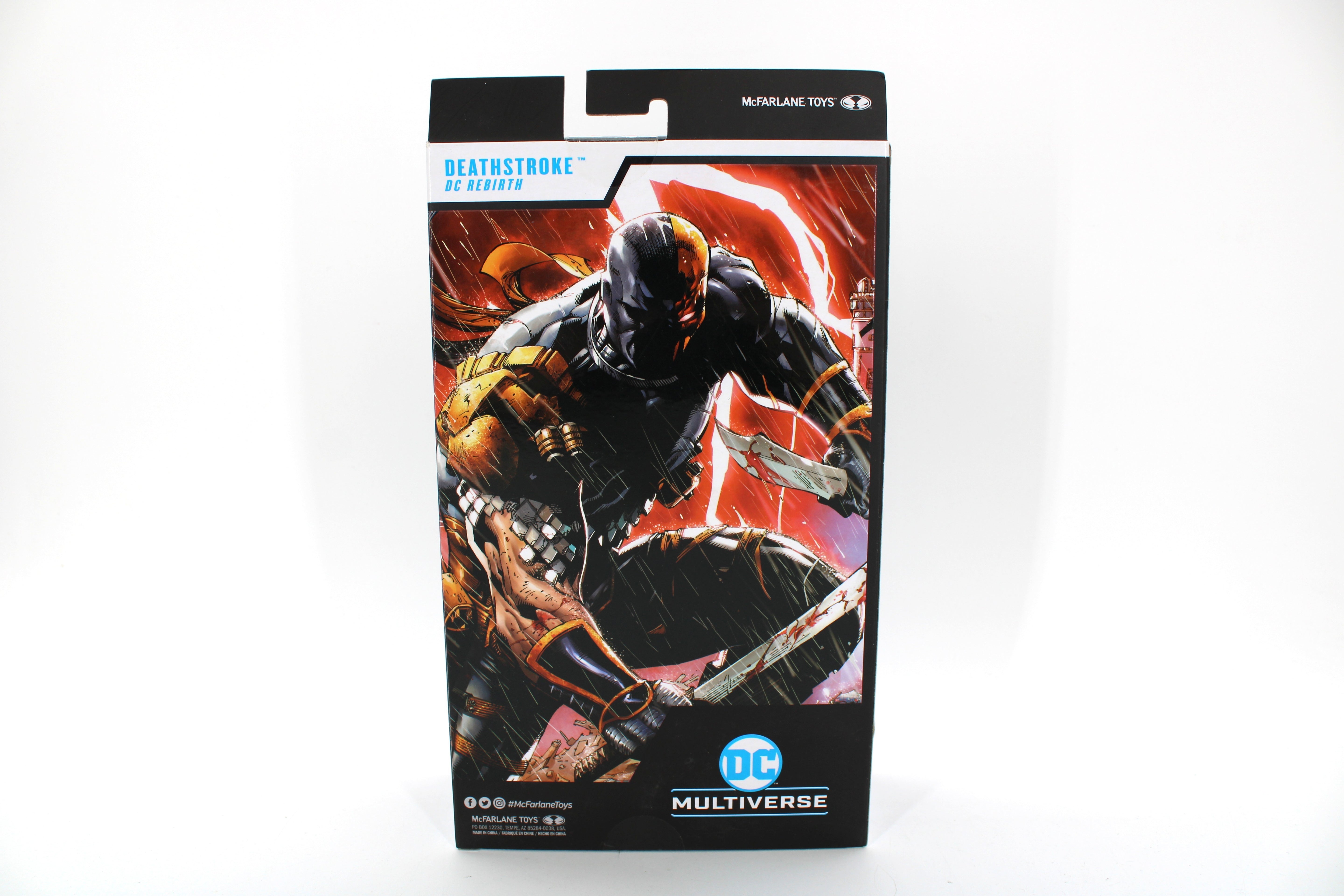 Deathstroke DC Multiverse DC Rebirth 7-Inch Figure — Box Back with DC Rebirth Comic Art