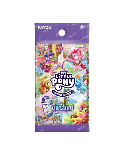 Discord!!! My Little Pony Card Game — Single Booster Pack Front with Mane 6 Artwork