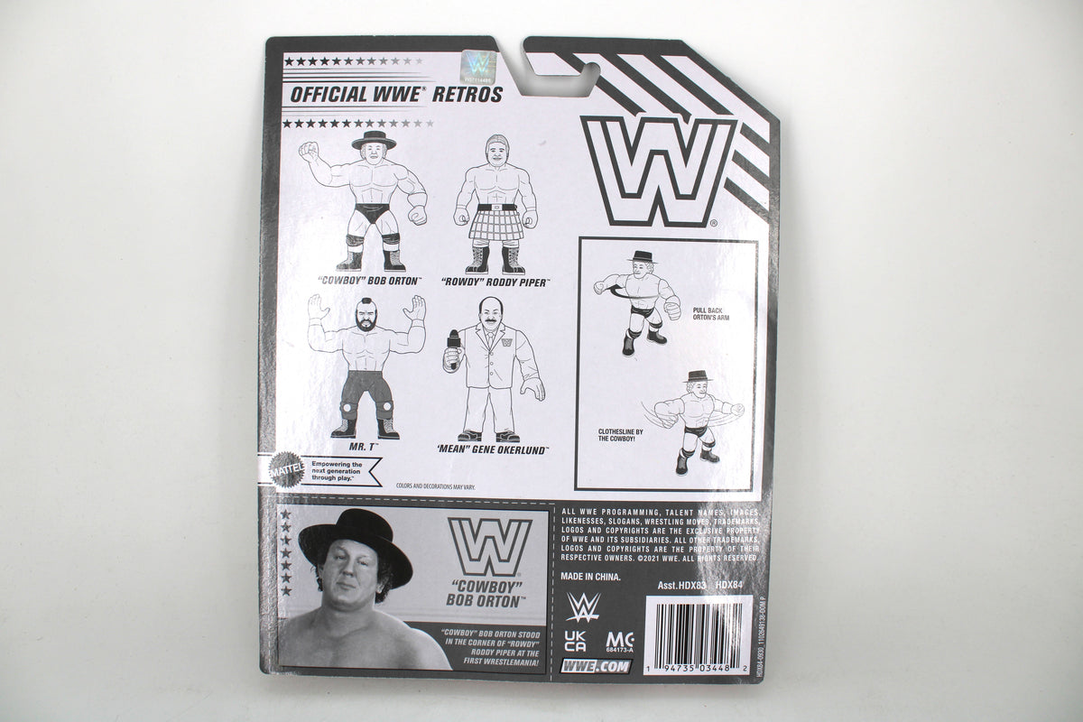 Cowboy Bob Orton WWE Retro 2021 Carded Figure — Card Back