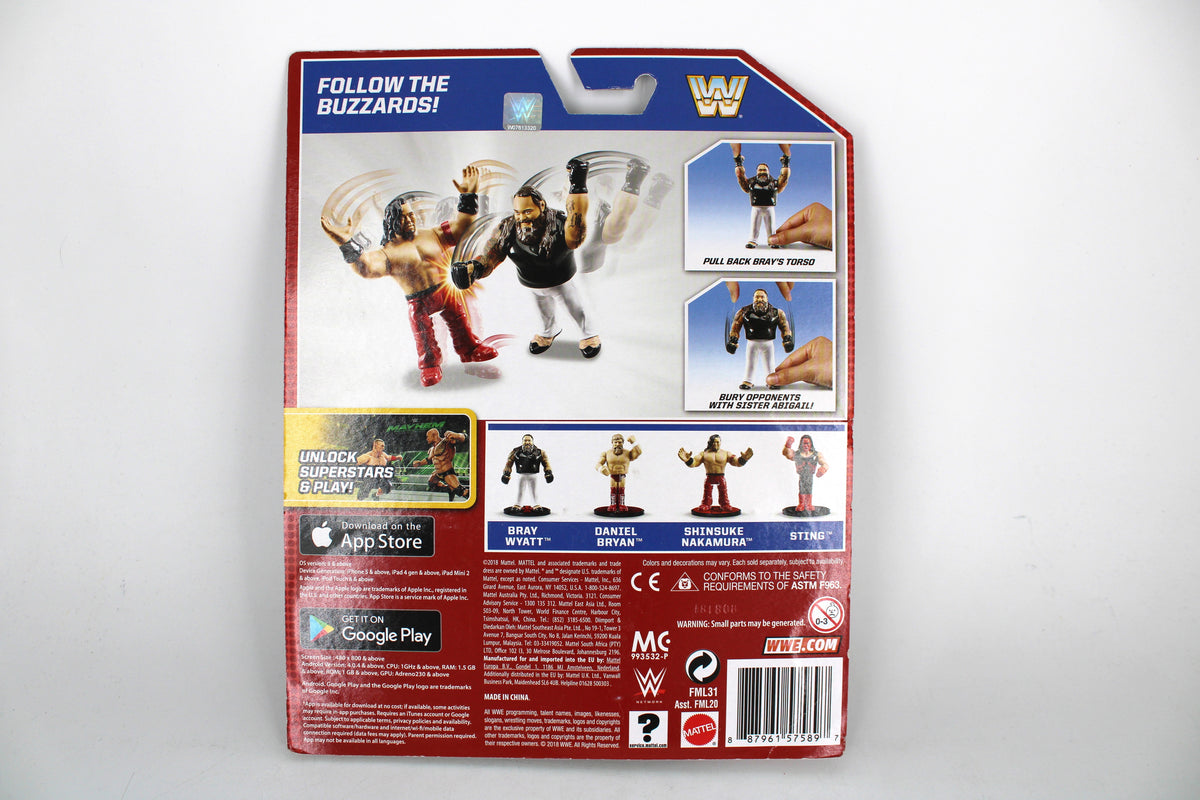 Bray Wyatt WWE Retro Series 6 Figure — Card Back with Follow the Buzzards Header and Series Lineup