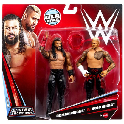 Roman Reigns vs Solo Sikoa WWE Main Event Showdown Series 29 Two-Pack — Package Front