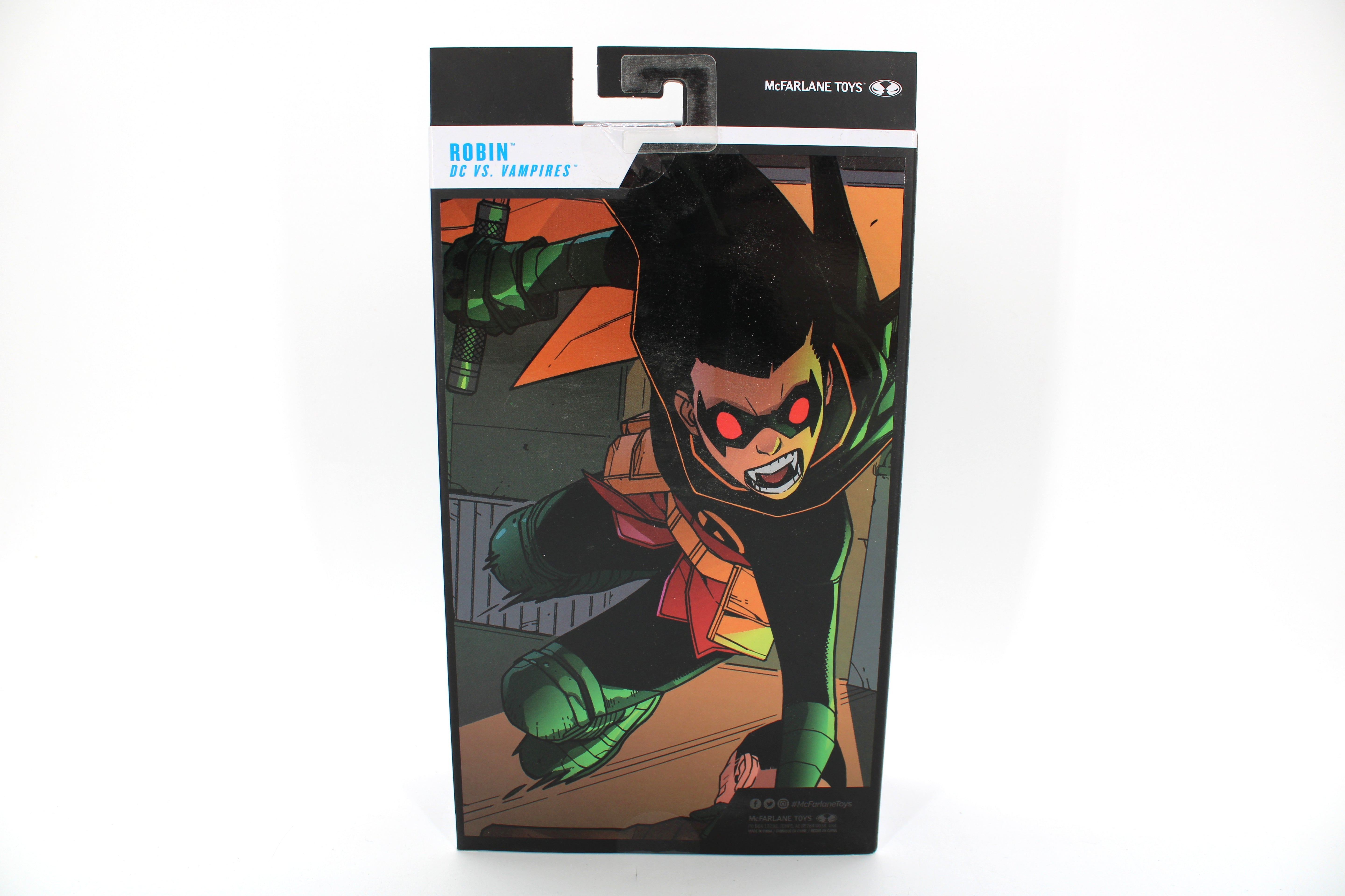 Robin DC vs. Vampires DC Multiverse Gold Label Figure — Box Art Close-Up