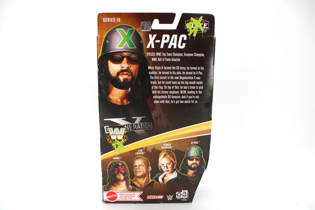 X-Pac WWE Elite Legends Series 15 Figure — Card Back with Series Lineup