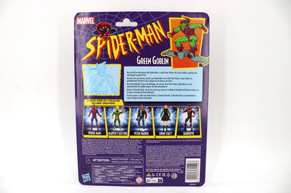 Green Goblin Marvel Legends Retro Spider-Man Wave 6-Inch Figure — Card Back