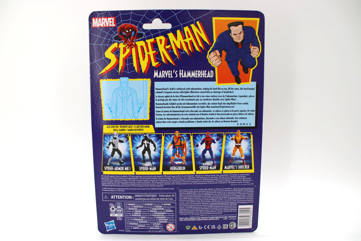 Hammerhead Marvel Legends Retro Spider-Man 6-Inch Figure — Card Back