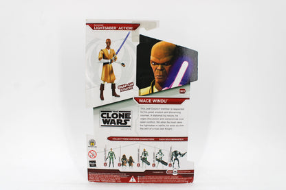 Mace Windu Clone Wars CW06 3.75-Inch Figure 2009 — Card Back View