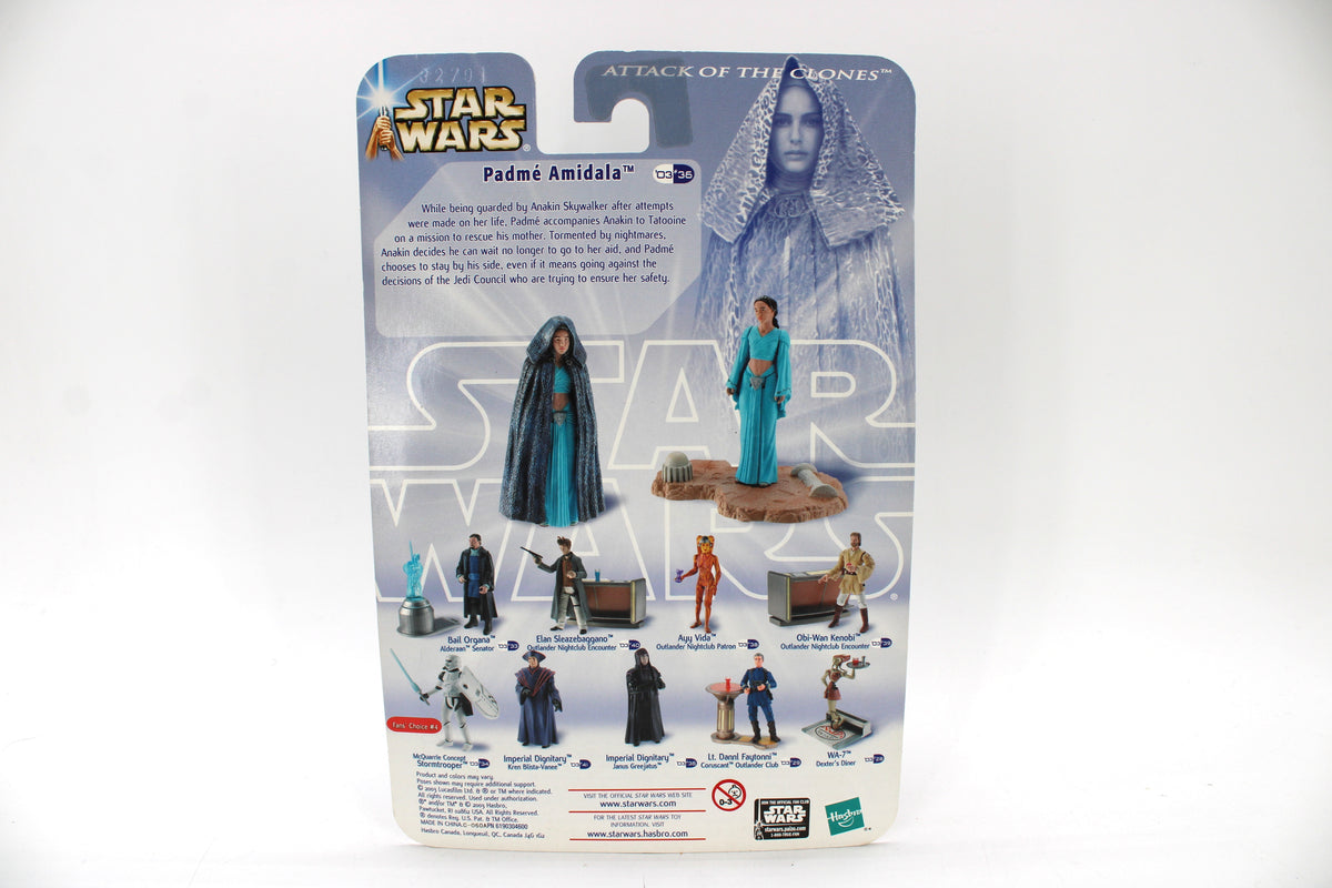 Padmé Amidala Lars' Homestead Star Wars Saga 2003 — Card Back with Collection 2 Wave Lineup
