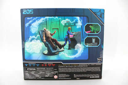 Shipwreck vs Cadet Deming GI Joe Classified Series #205 — Box Back with Springfield Diorama Scene