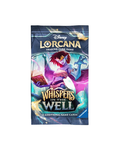 Whispers in the Well Booster Pack Disney Lorcana — Pack Front featuring Dark Villain Character