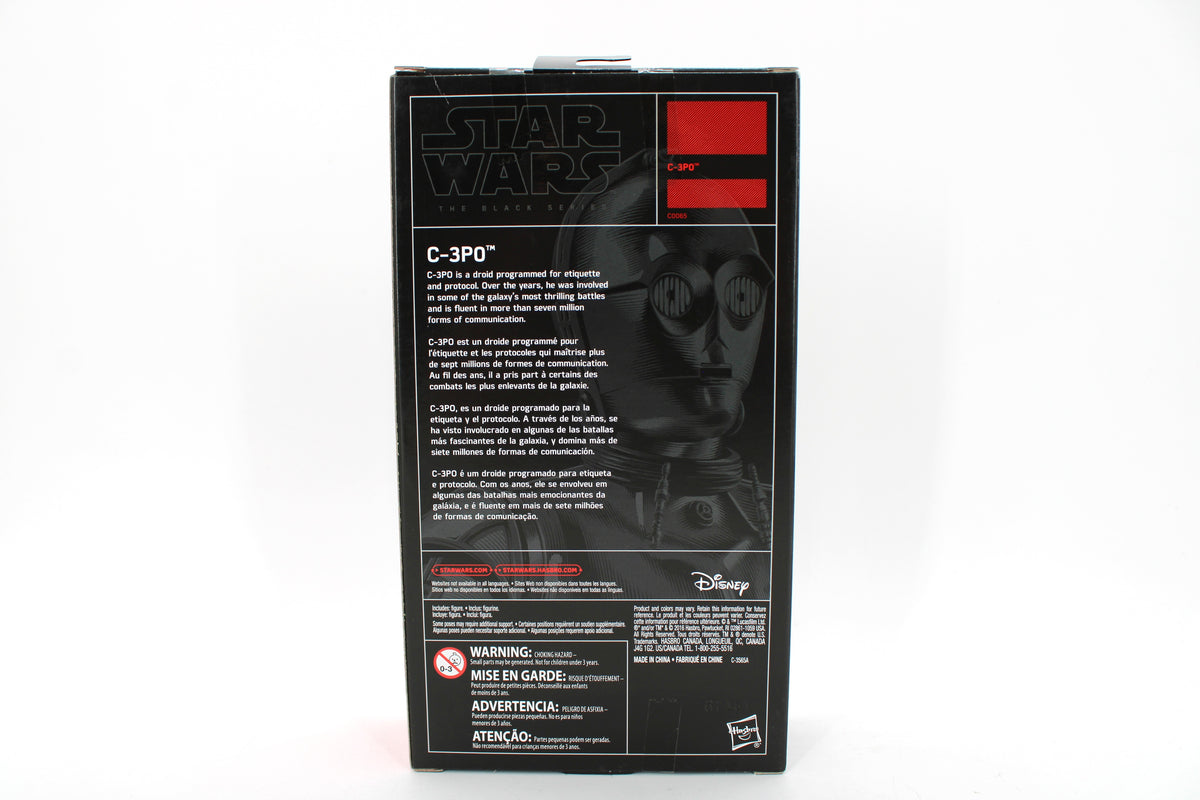 C-3PO Star Wars Black Series 6-Inch Figure 2016 — Box Back View