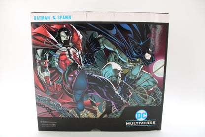 Batman & Spawn DC Multiverse 7-Inch 2-Pack — Box Back with Full McFarlane Comic Artwork