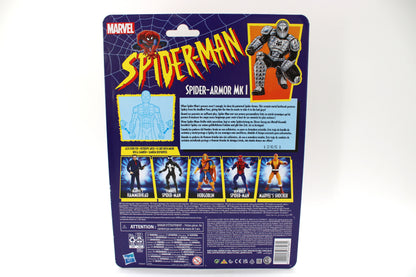 Spider-Armor MK I Marvel Legends Retro Collection Figure — Card Back