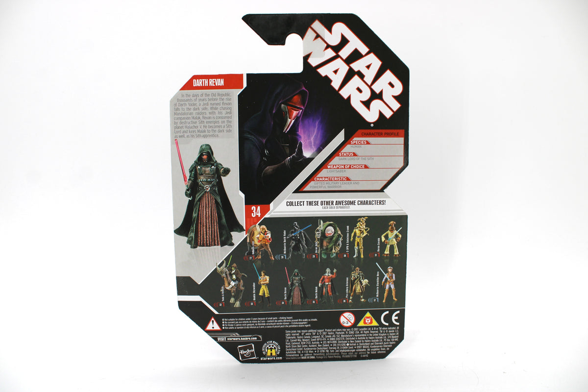 Darth Revan Star Wars 30th Anniversary 3.75-Inch Carded Figure — Card Back