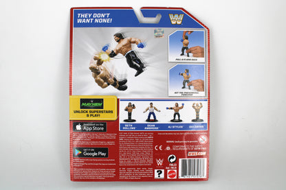 AJ Styles Mattel WWE Retro Series 2017 — Card Back Detail with Wave Assortment and Phenomenal Forearm Instructions