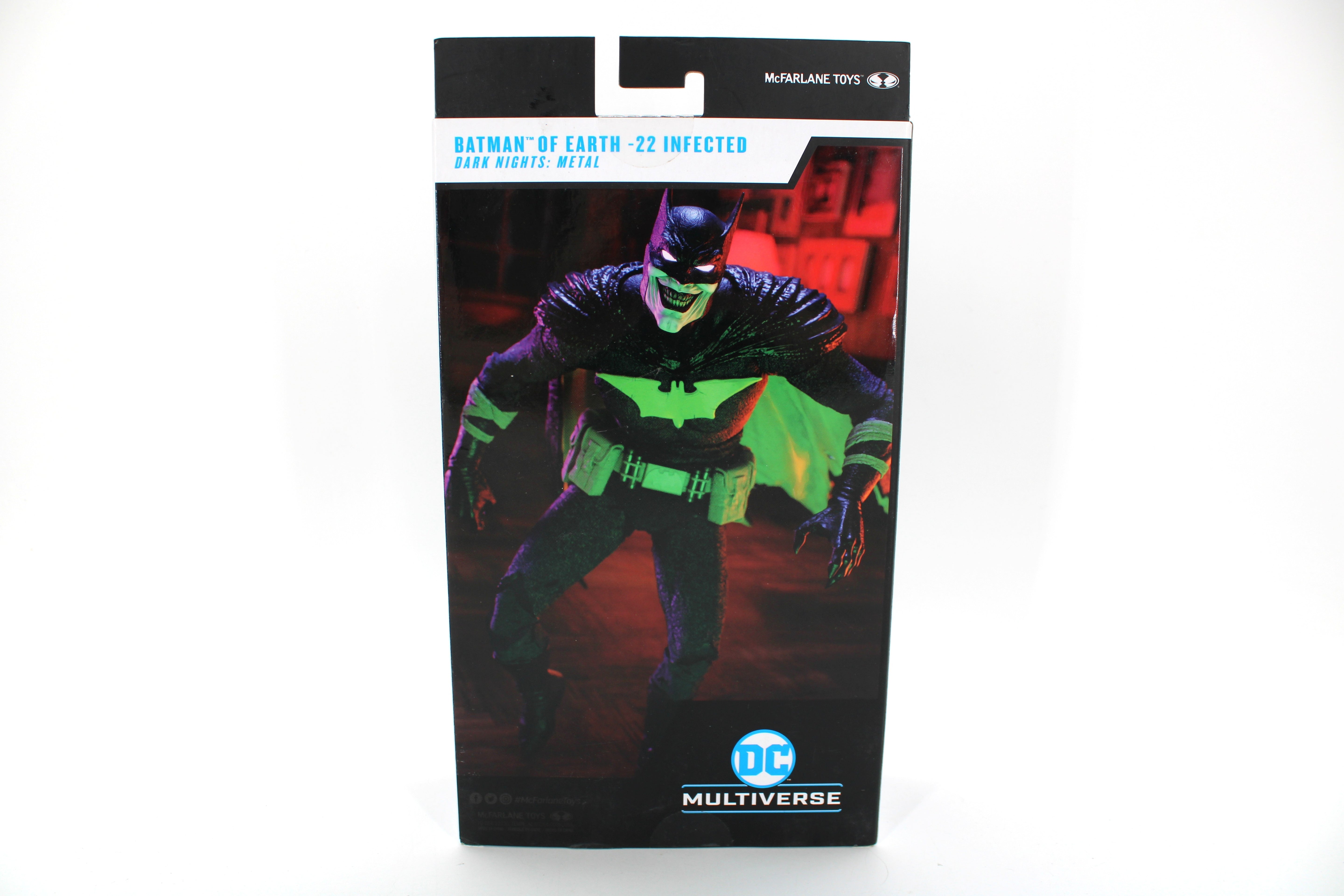 Batman Earth -22 Infected DC Multiverse Figure — Box Back Art Close-Up