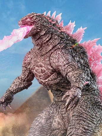 Evolved Godzilla Exquisite Basic 7-Inch Figure — Pink Heat Ray Effect Firing Close-Up
