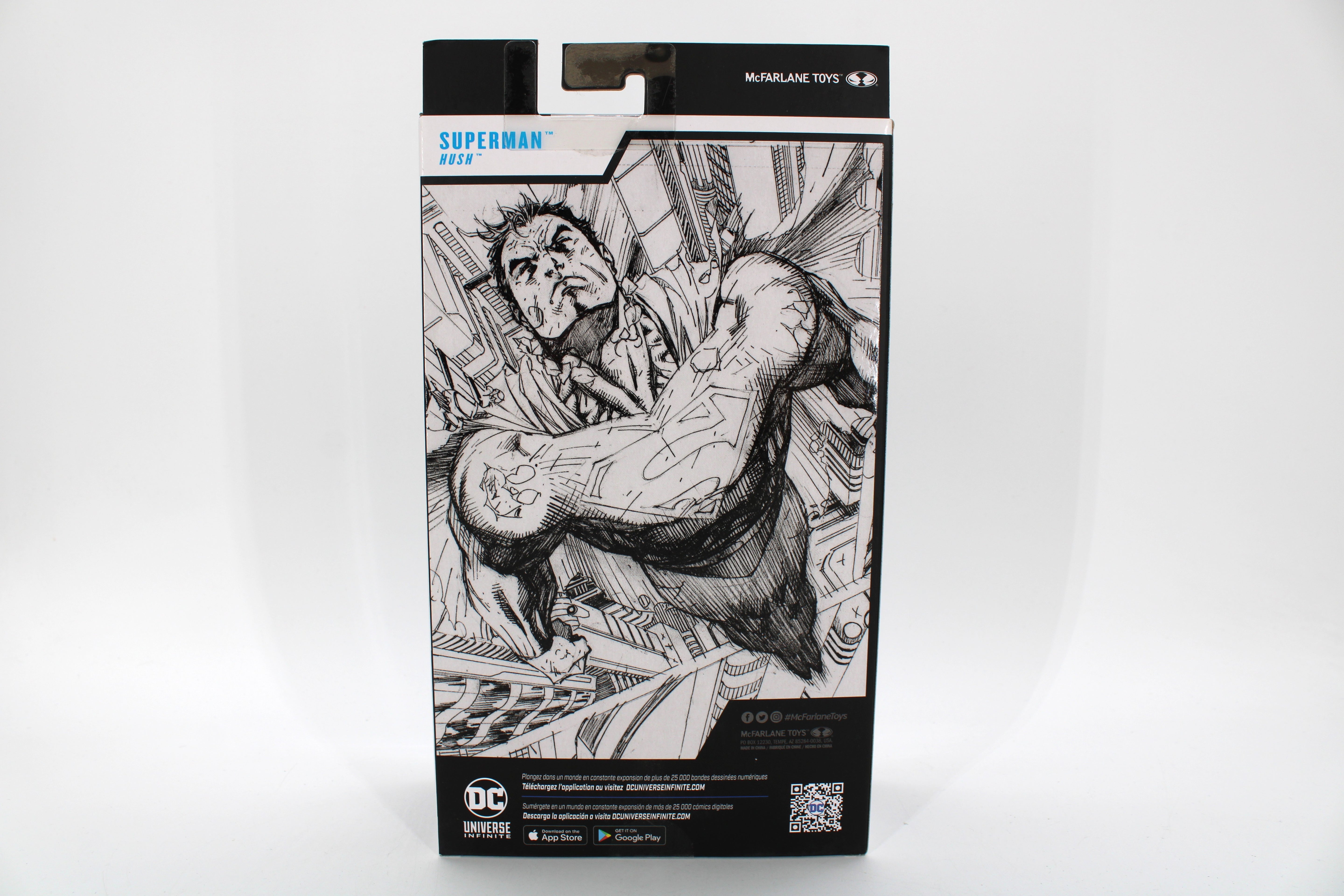 Superman Hush DC Multiverse 7-Inch Figure — Box Back with Jim Lee Pencil Art Illustration