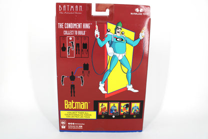Batman The Animated Series McFarlane Wave 1 — Box Back with Condiment King BAF Assembly Diagram