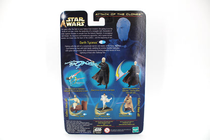 Darth Tyranus Star Wars AOTC Saga 2002 3.75-Inch Carded Figure — Card Back