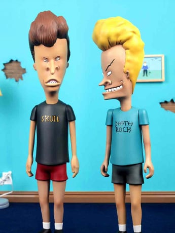 Beavis and Butt-Head Mondo Squads 9-Inch Figure Set — Close-Up Front View Both Figures