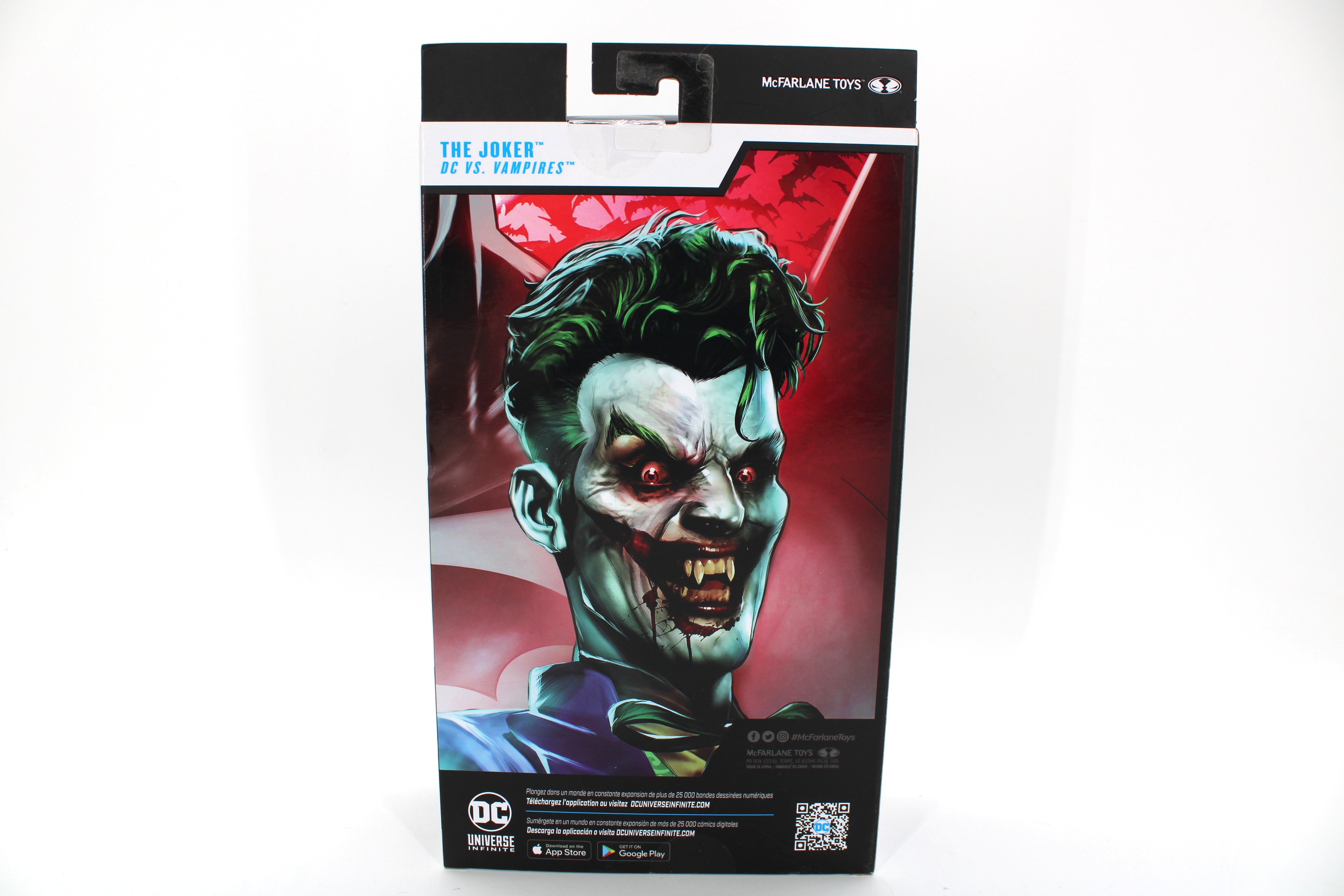Joker DC Vs. Vampires DC Multiverse Gold Label 7-Inch Figure — Box Back with Vampire Comic Art
